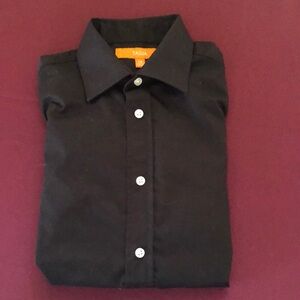 Boys size 14 Tallia black button shirt